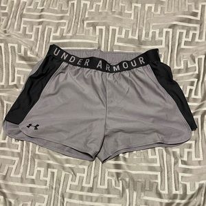 Under Armour grey and black running shorts